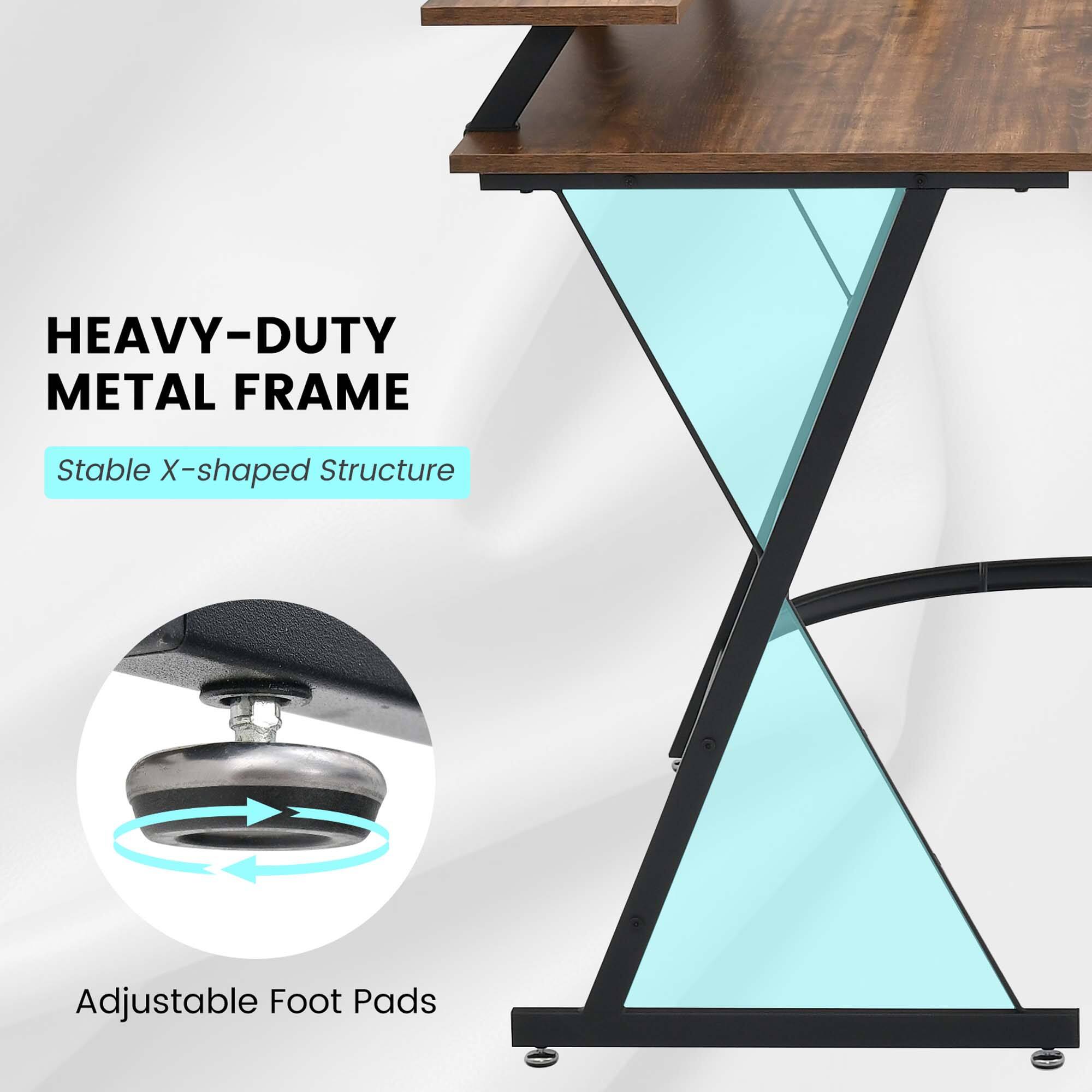 HEAVY-DUTY METAL FRAME  
Stable X-shaped Structure  

Adjustable Foot Pads