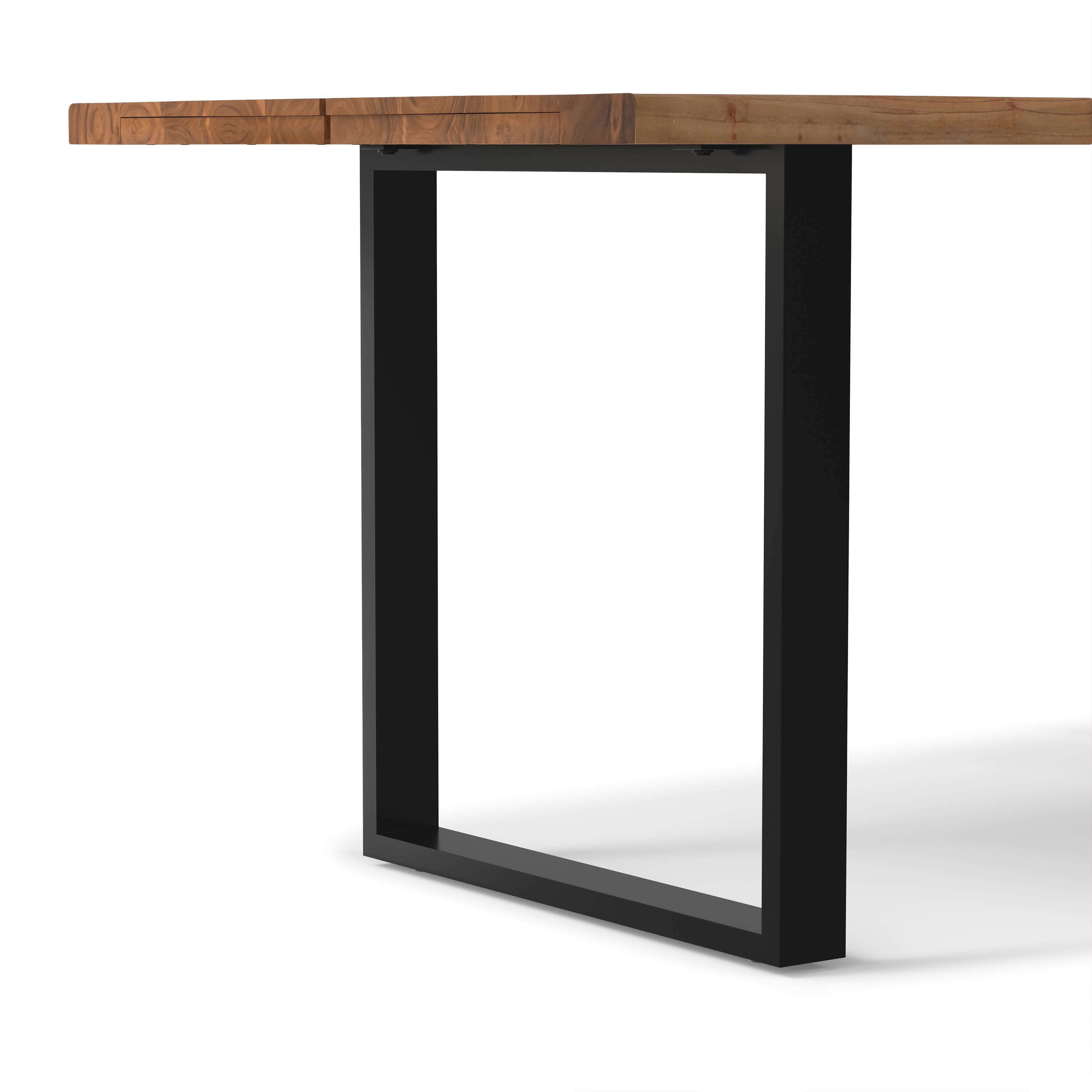 Alt View 5. Simpli Home - Fieldcrest 72 inch x 36 inch Rectangle Modern Industrial Dining Table in Natural - Natural.