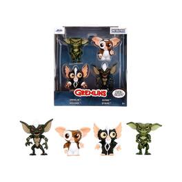 Set of 4 Diecast Figures "Gremlins" (1984) Movie "Metalfigs" Series Diecast Models by Jada - Multicolor