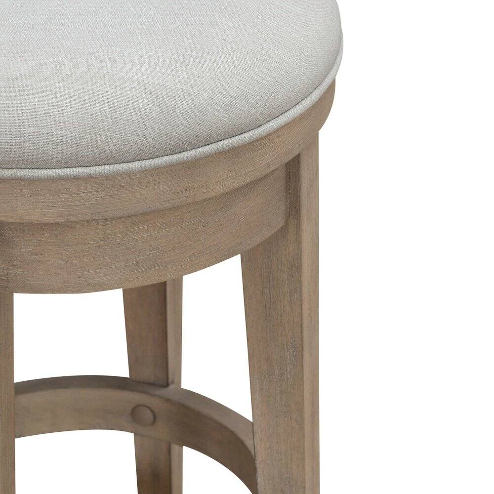 Alt View 4. Liberty Furniture Industries - Brentwood Upholstered Swivel Console Stool - Sandstone - Sandstone.