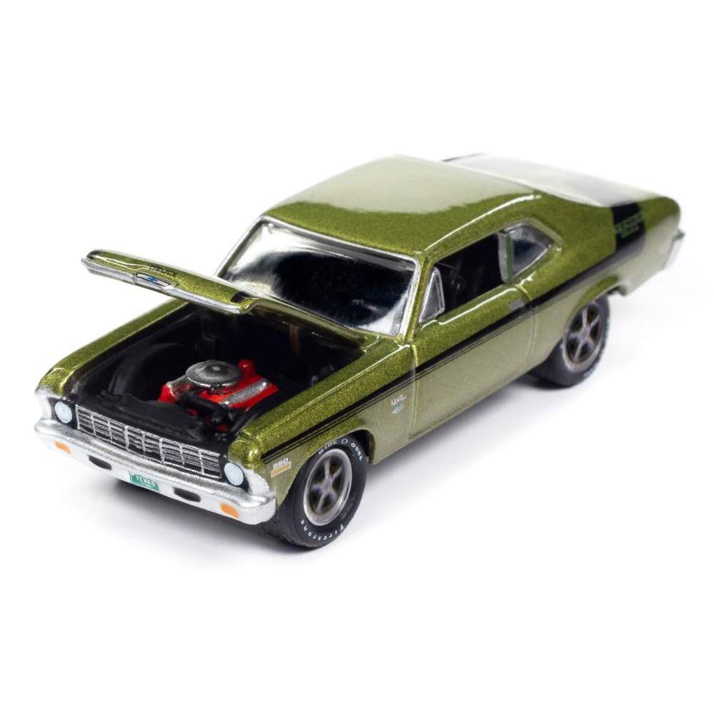 Johnny Lightning 1970 Chevrolet Nova Yenko Deuce Citrus with Black