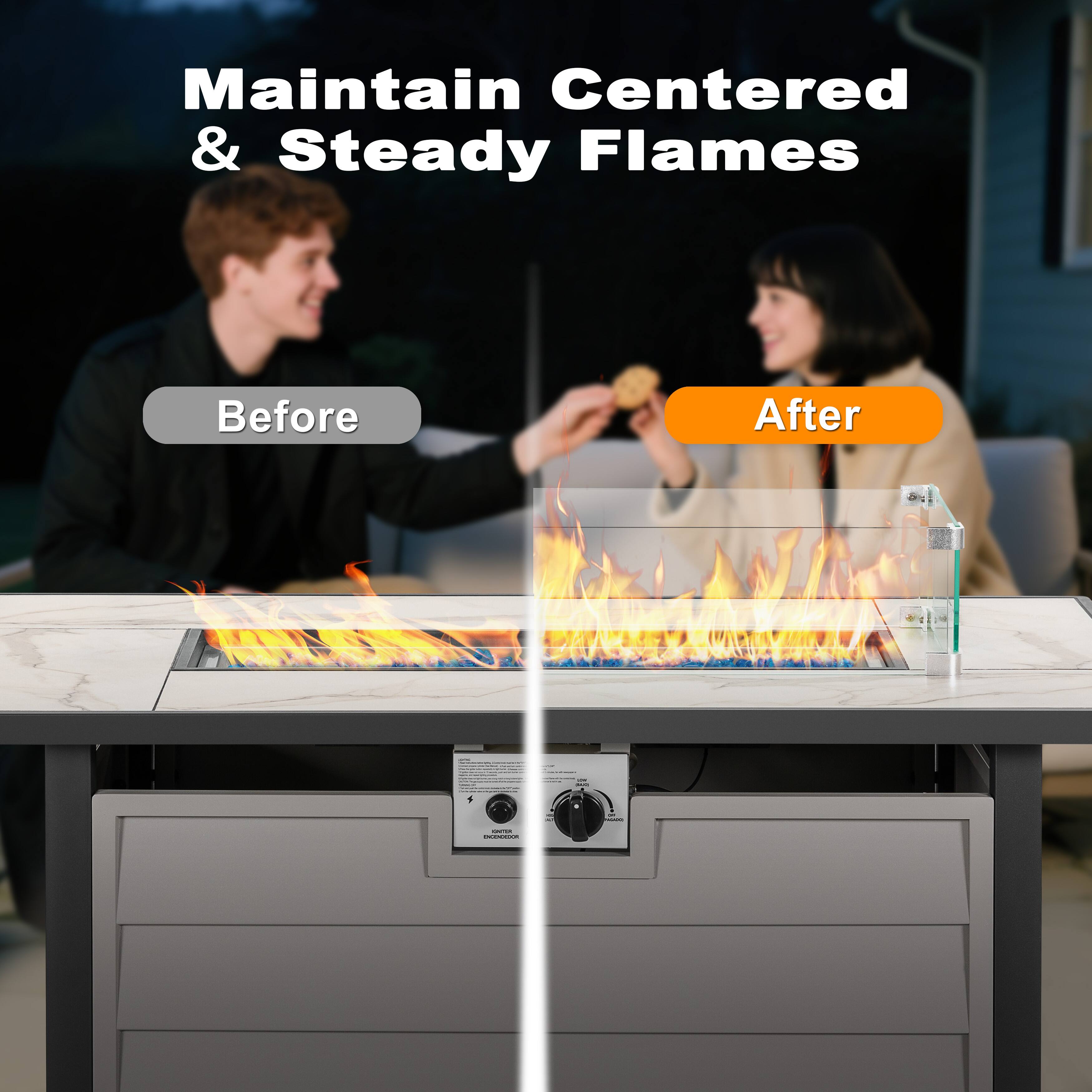 Maintain Centered & Steady Flames

Before After