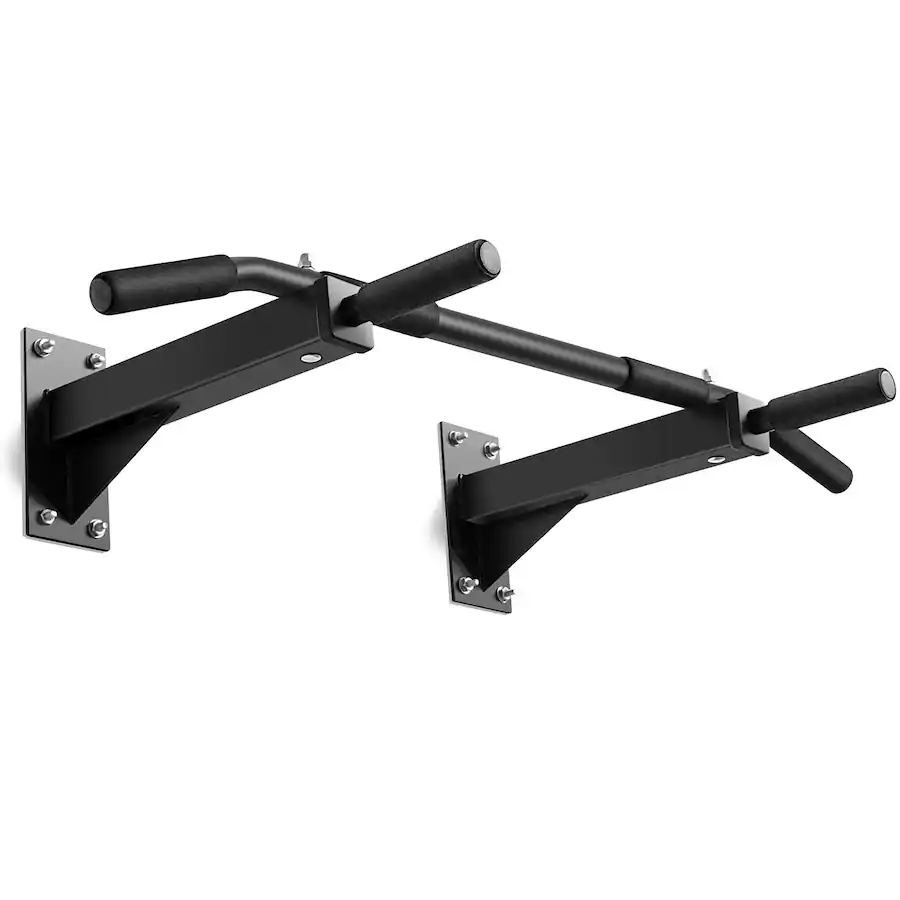 Costway Wall Mounted Multi Grip Pull Up Bar with Foam Handgrips