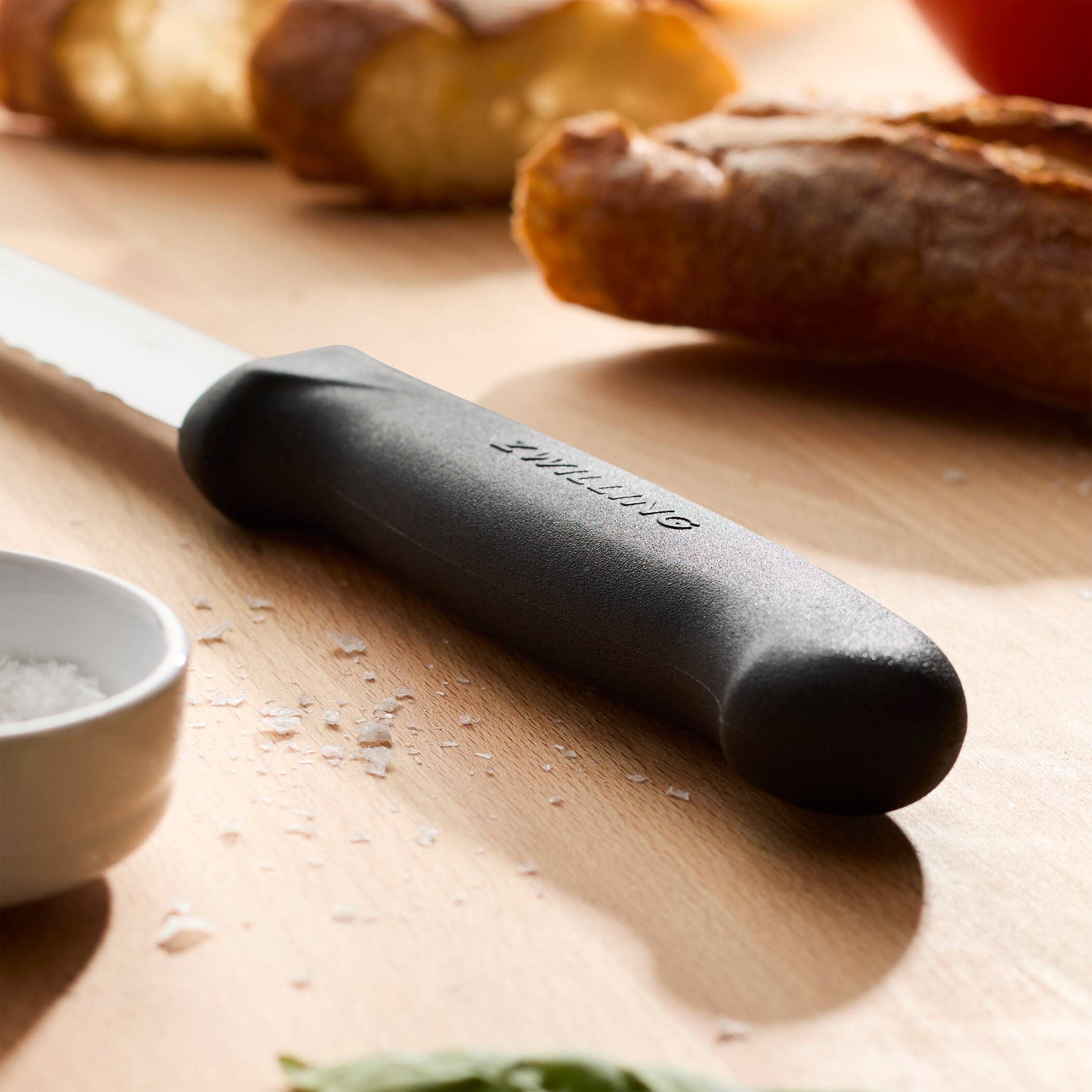 Alt View 3. ZWILLING - ZWILLING Commercial 8-inch Bread Knife - Black.