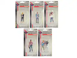 "On-Air" 6 piece Figures and Accessory Set for 1/24 Scale Models by American Diorama - Multi