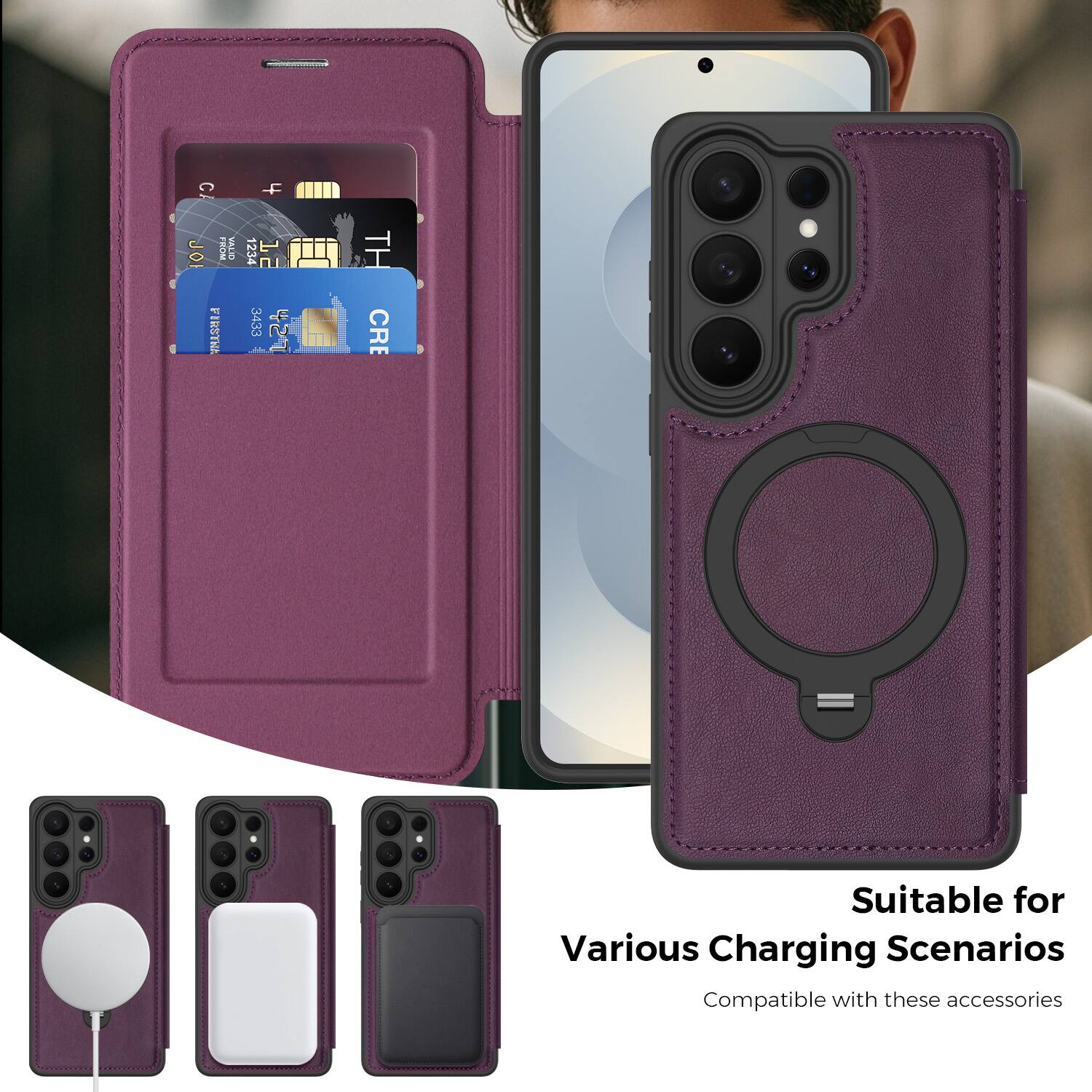 CA + 1 or I VALIO FIRSTHA 1234 12 3433 4 d TH CRE

Suitable for Various Charging Scenarios
Compatible with these accessories
