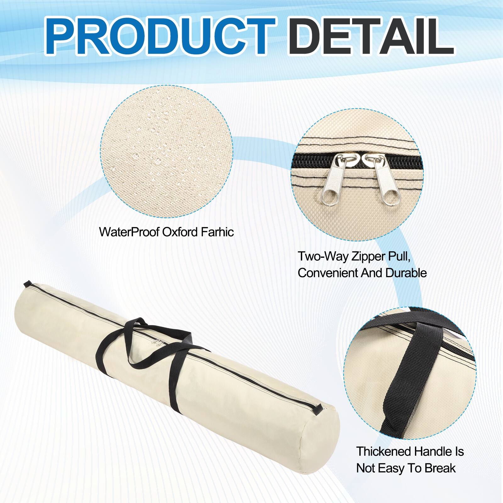 PRODUCT DETAIL

- WaterProof Oxford Farhic
- Two-Way Zipper Pull, Convenient And Durable
- Thickened Handle Is Not Easy To Break