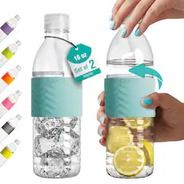 Copco - Hydra Water Bottle Set of 2, 16.9 oz, BPA-Free Tritan, Leak-Proof - Robins Egg