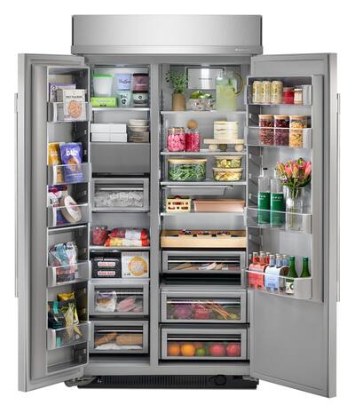 KitchenAid 25.1 Cu. Ft. Built In Side by Side Refrigerator with KitchenAid 25.1 Cu. Ft. Built In Side by Side Refrigerator with