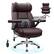 Angle. Brick Attic - 500lbs Big&Tall Executive Office Chair,High Back Ergonomic Computer Chair with Adjustable Lumbar Support &5D Flip Arms - Coffee Brown.