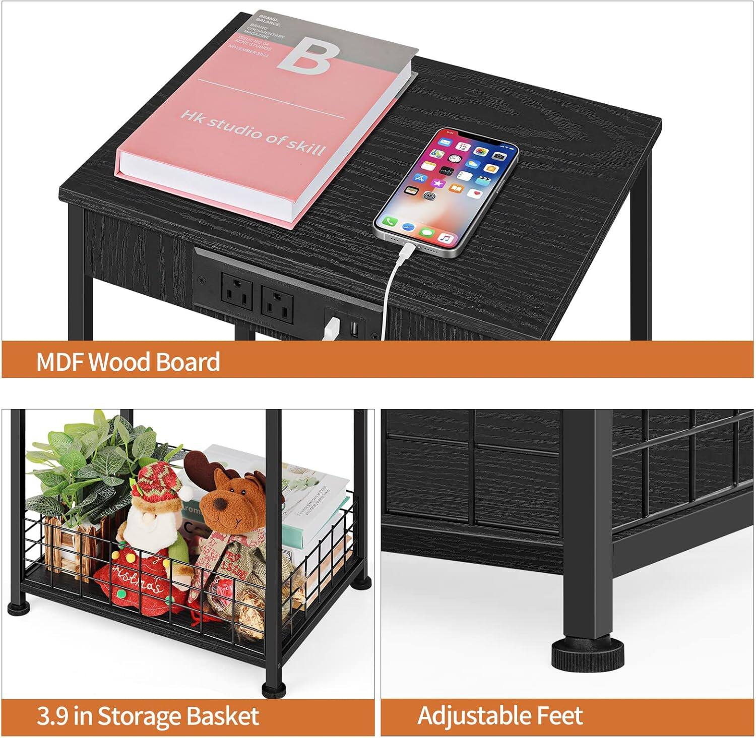 - Cveva B Hk studio of skill
- C J MDF Wood Board
- 3.9 in Storage Basket
- Adjustable Feet