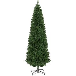 Homcom - Pencil Christmas Tree, Unlit Artificial Christmas Tree Slim Douglas Fir Xmas Tree with Realistic Branches - Green