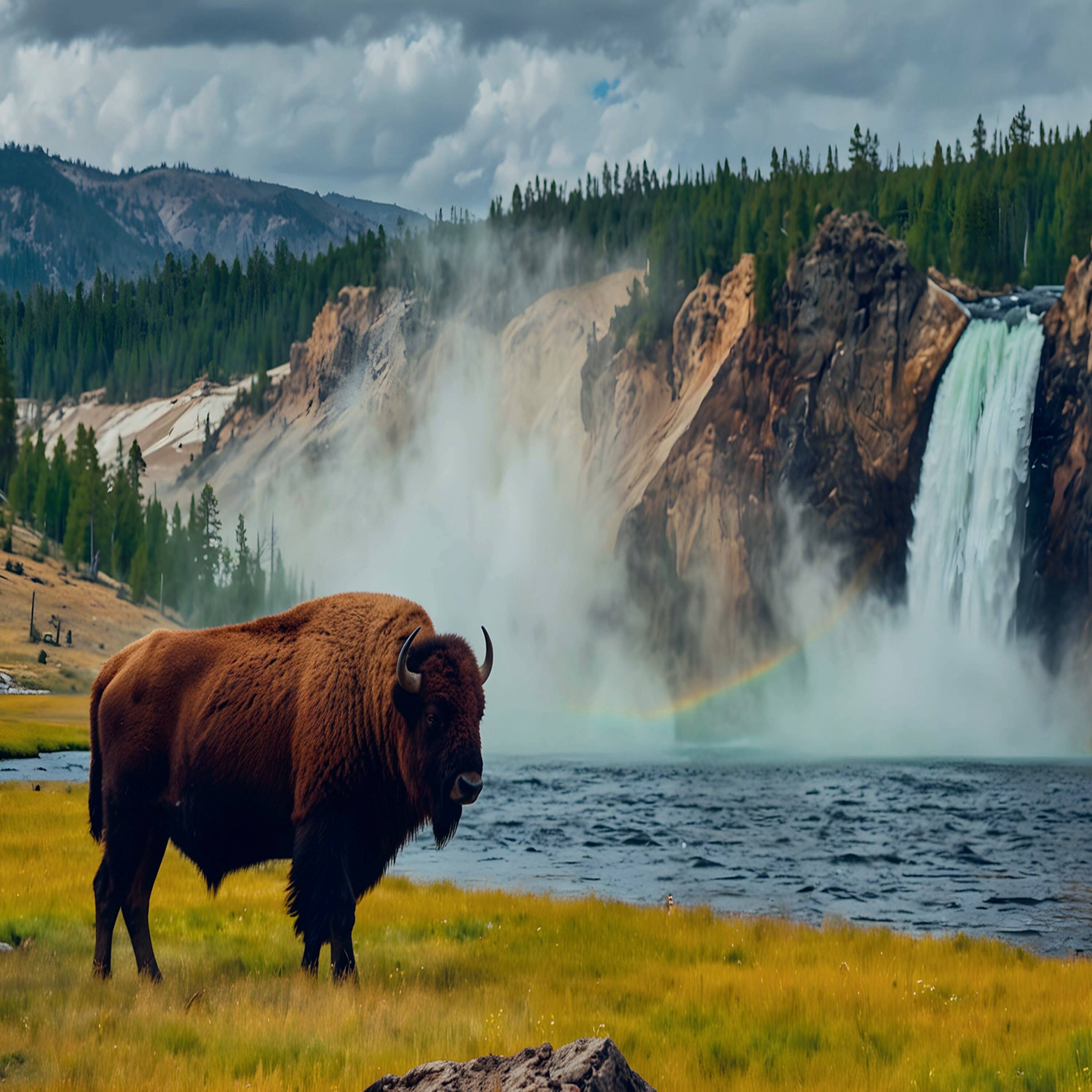 Alt View 1. Trefl - Trefl Red Where the Buffalo Roam 1000 Piece Puzzle.