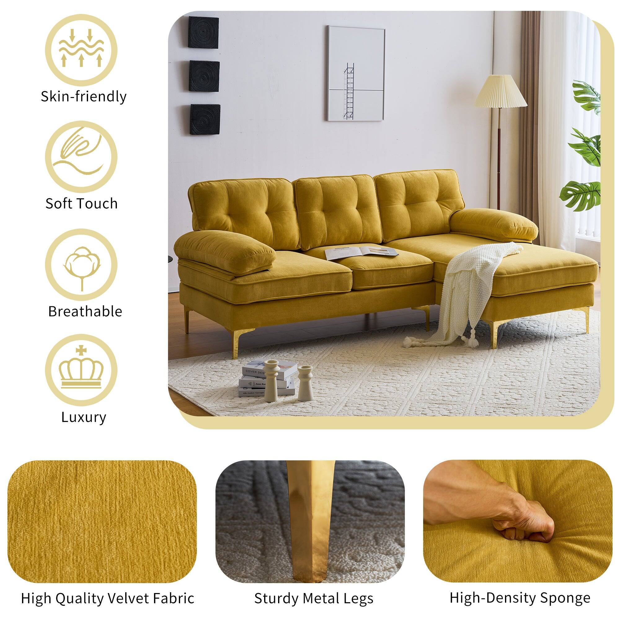 - Skin-friendly
- Soft Touch
- Breathable
- Luxury
- High Quality Velvet Fabric
- Sturdy Metal Legs
- High-Density Sponge