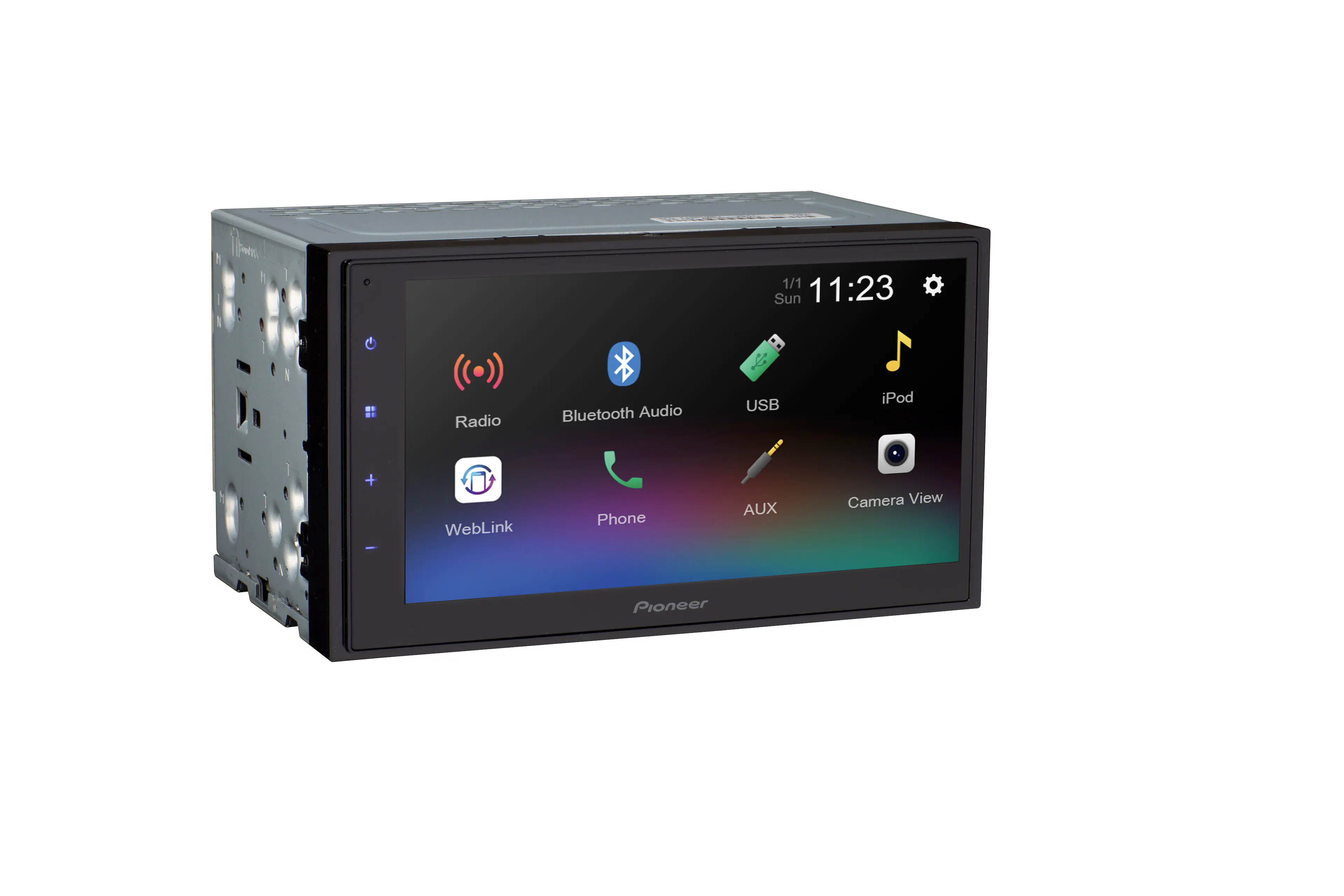 Left. Pioneer - 6.8" Bluetooth Digital Media (DM) Receiver - Black.