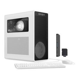 HP - Omen 16L Gaming Desktop,AMD Ryzen 7 8700F,NVIDIA GeForce RTX 5060,32GB DDR5,2TB SSD+1TB Dock Set,Wi-Fi 6,Win 11 - White
