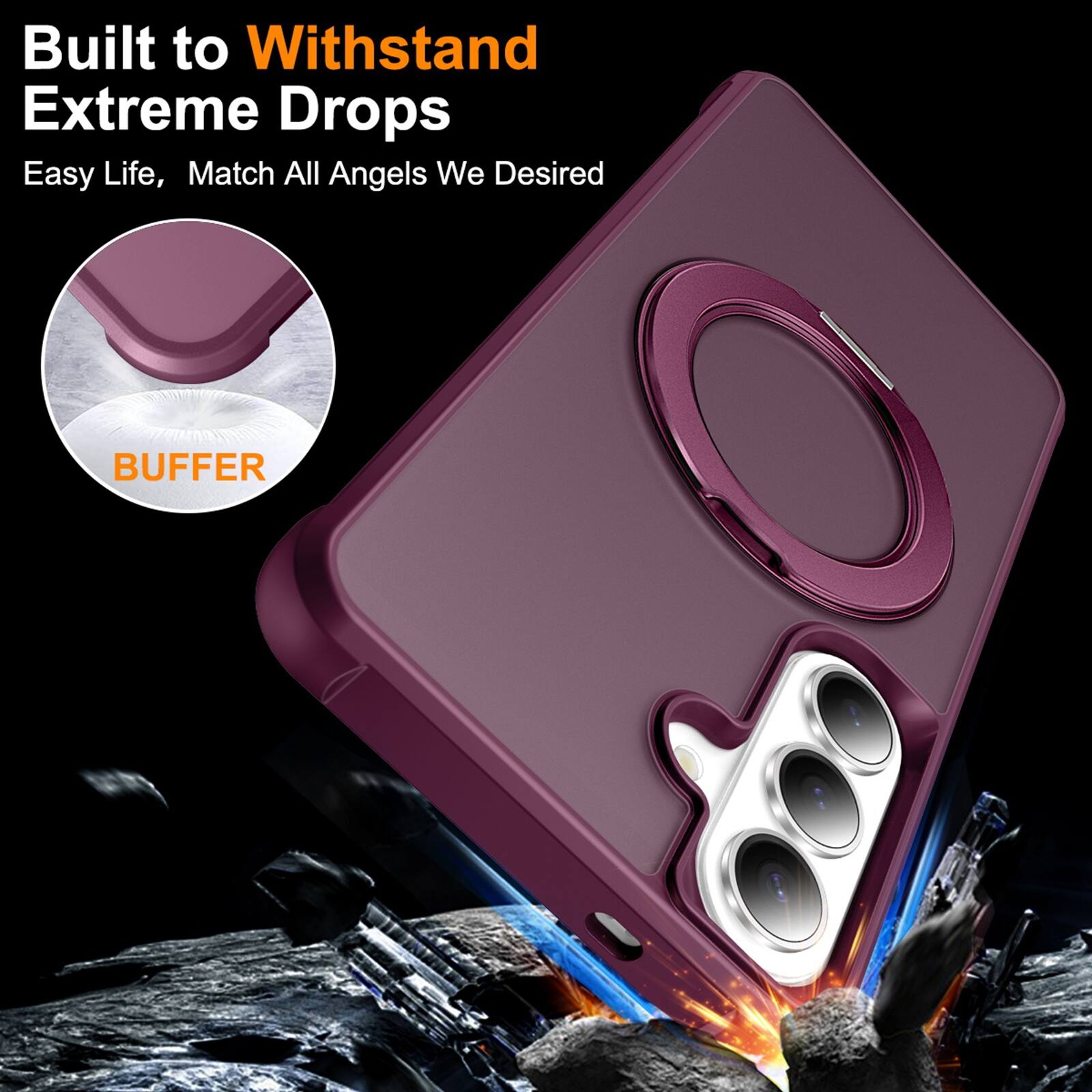 Built to Withstand Extreme Drops  
Easy Life, Match All Angels We Desired  
BUFFER