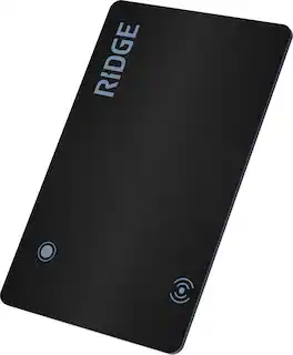 The Ridge Wallet - Tracker Card - Matte works with Apple Find My and Googe Find Hub - Black