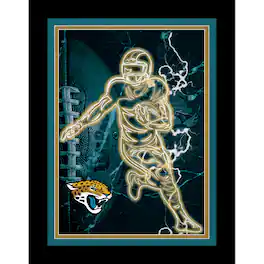 Fan Creations - 12'' x 16'' Framed Neon Player Print - Black