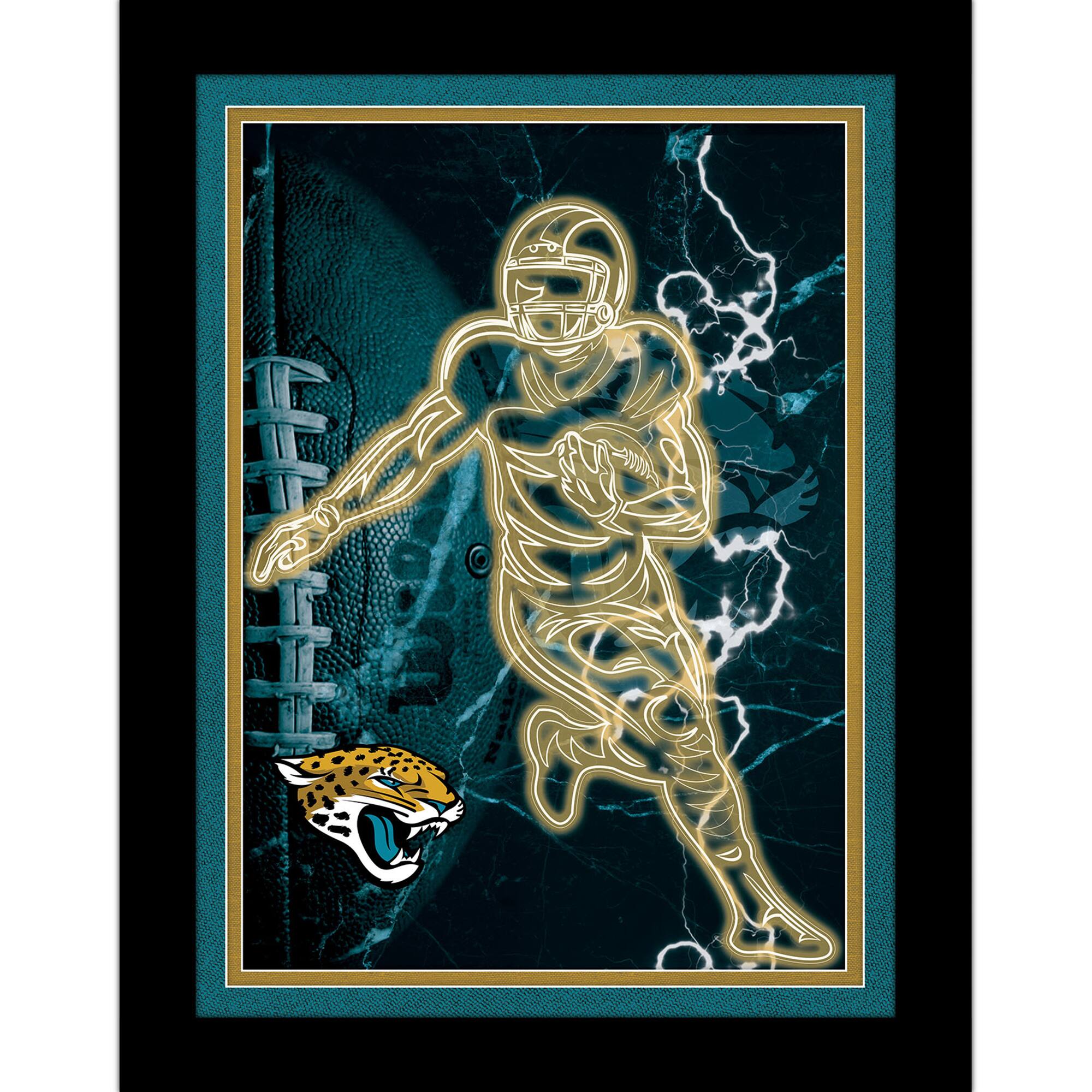 Black 12'' x 16'' Framed Neon Player Print