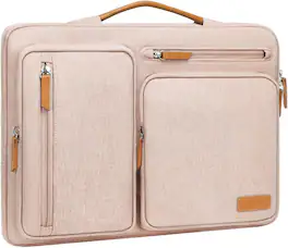 mosiso - 360 Protective Laptop Handbag Sleeve 15-15.6 inch for MacBook Pro 16 HP Acer Dell Lenovo ASUS - Khaki