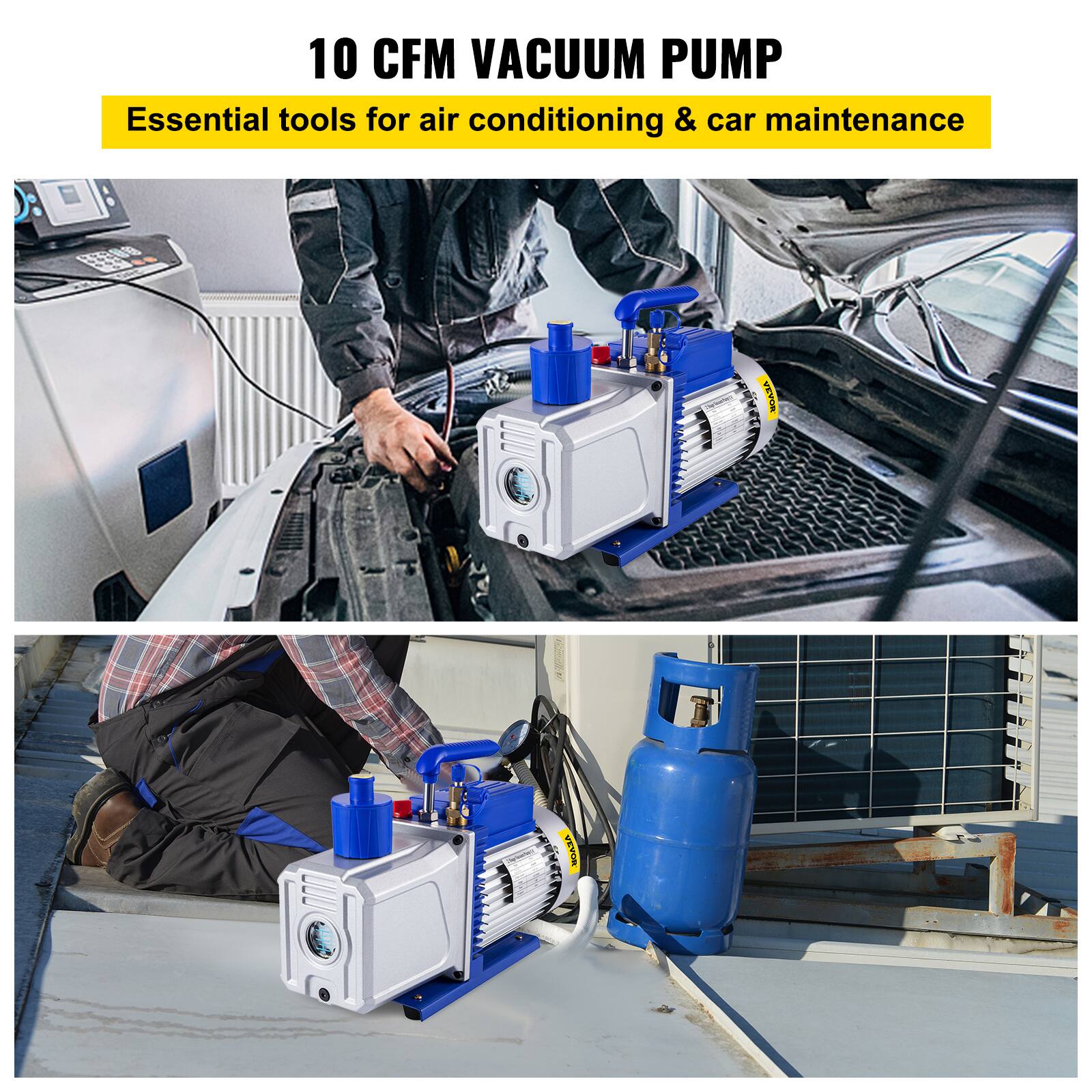 10 CFM VACUUM PUMP  
Essential tools for air conditioning & car maintenance