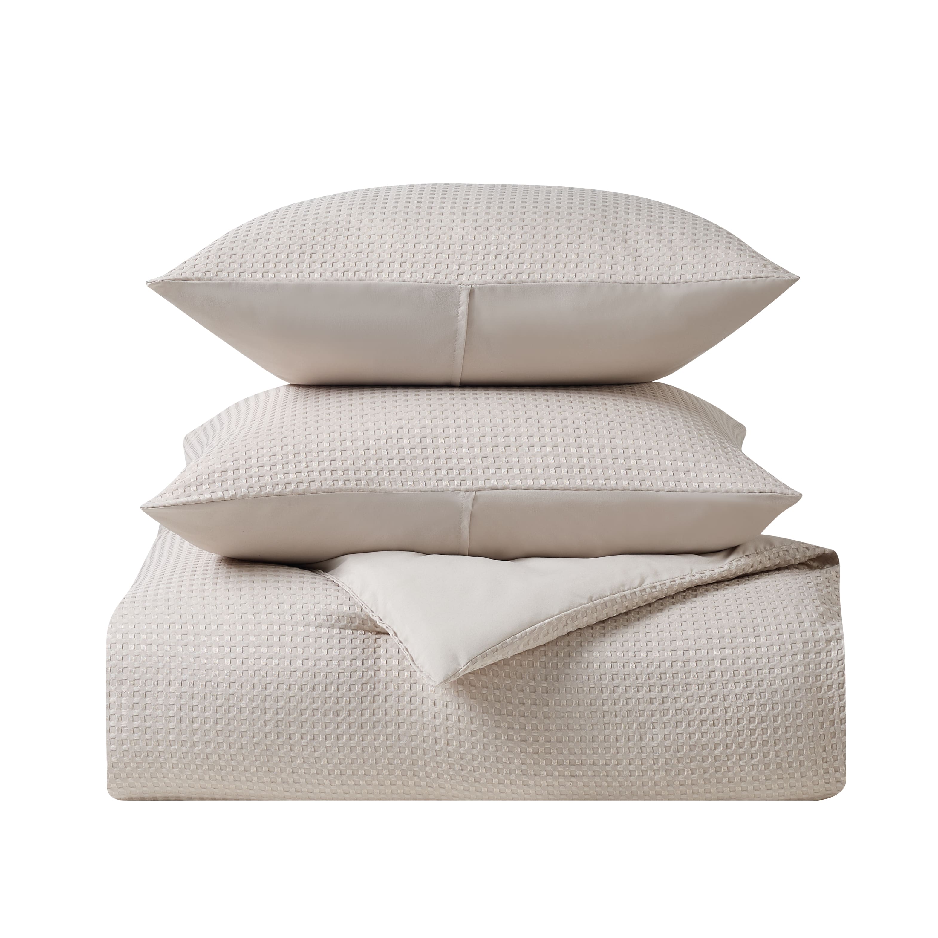 Kathy Ireland - 3-Piece Waffle Down Alternative Comforter Set - Beige price history on PriceWatchPro