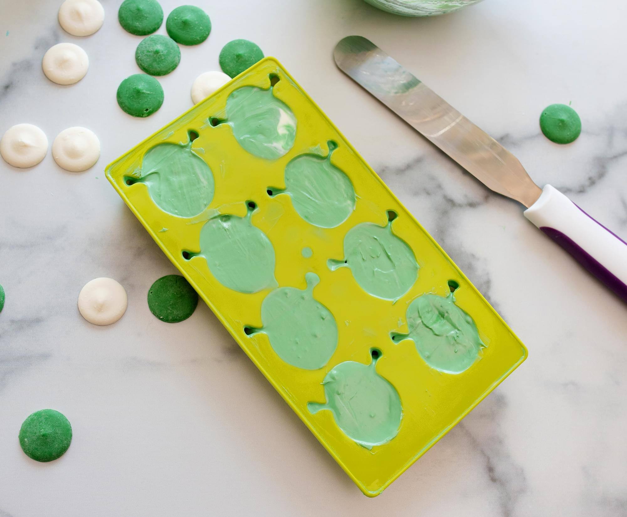 Alt View 4. Silver Buffalo - Shrek Reusable Silicone Ice Cube Tray | Makes 8 Cubes - Green.