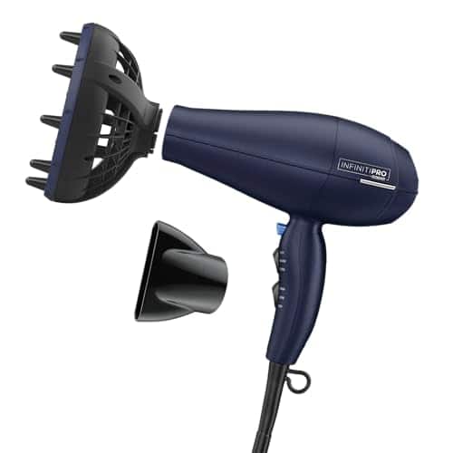 DORLUKFU - INFINITI PRO Hair Dryer with Innovative Diffuser, Enhances Curls and Waves While Reducing Frizz, Dark Blue