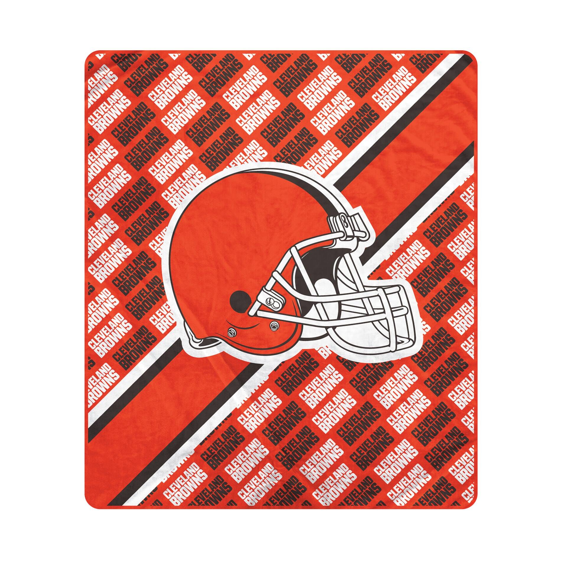 Pegasus - Cleveland Browns 60" x 70" Diagonal Lined Wordmark Ultra Soft Blanket - Multicolor