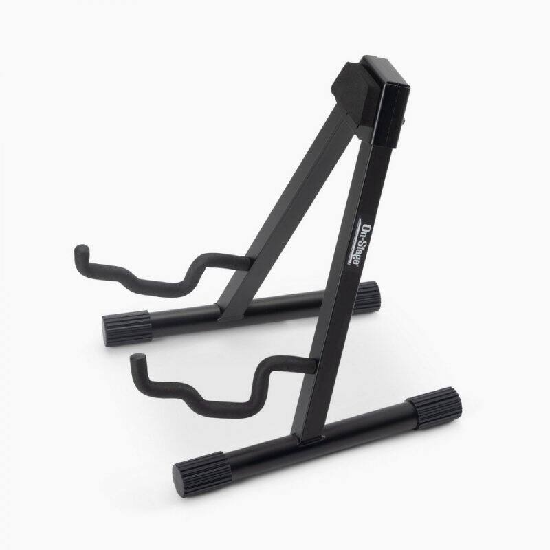 Alt View 3. On Stage Stands - On-Stage GS7462B Professional A-Frame Guitar Stand (Holds Electric, Acoustic, and Bass Guitars, Small Amps, and Mixers, - Black.