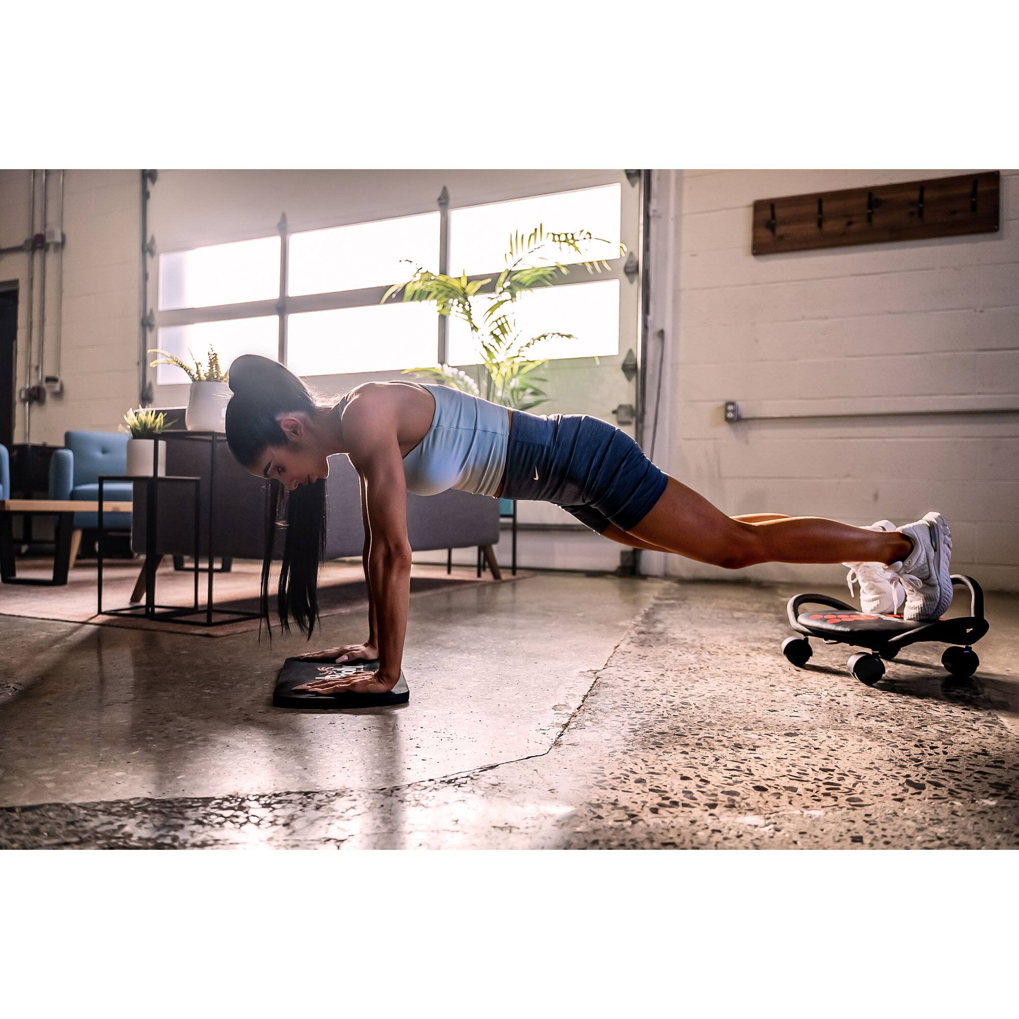 Alt View 8. AB Dolly - AB Dolly Plus Home Core Training Fitness Abs Exercise Machine Workout Equipment - Black.