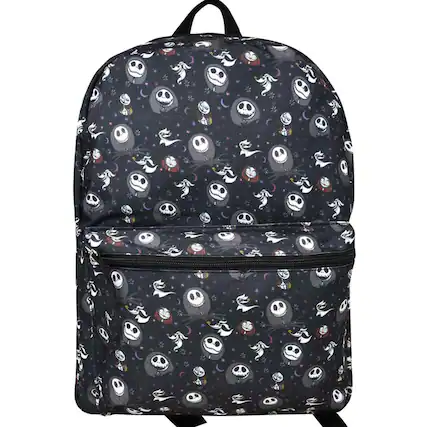 Front. Disney - Nightmare Before Christmas 16” Backpack All Over Print - Black.