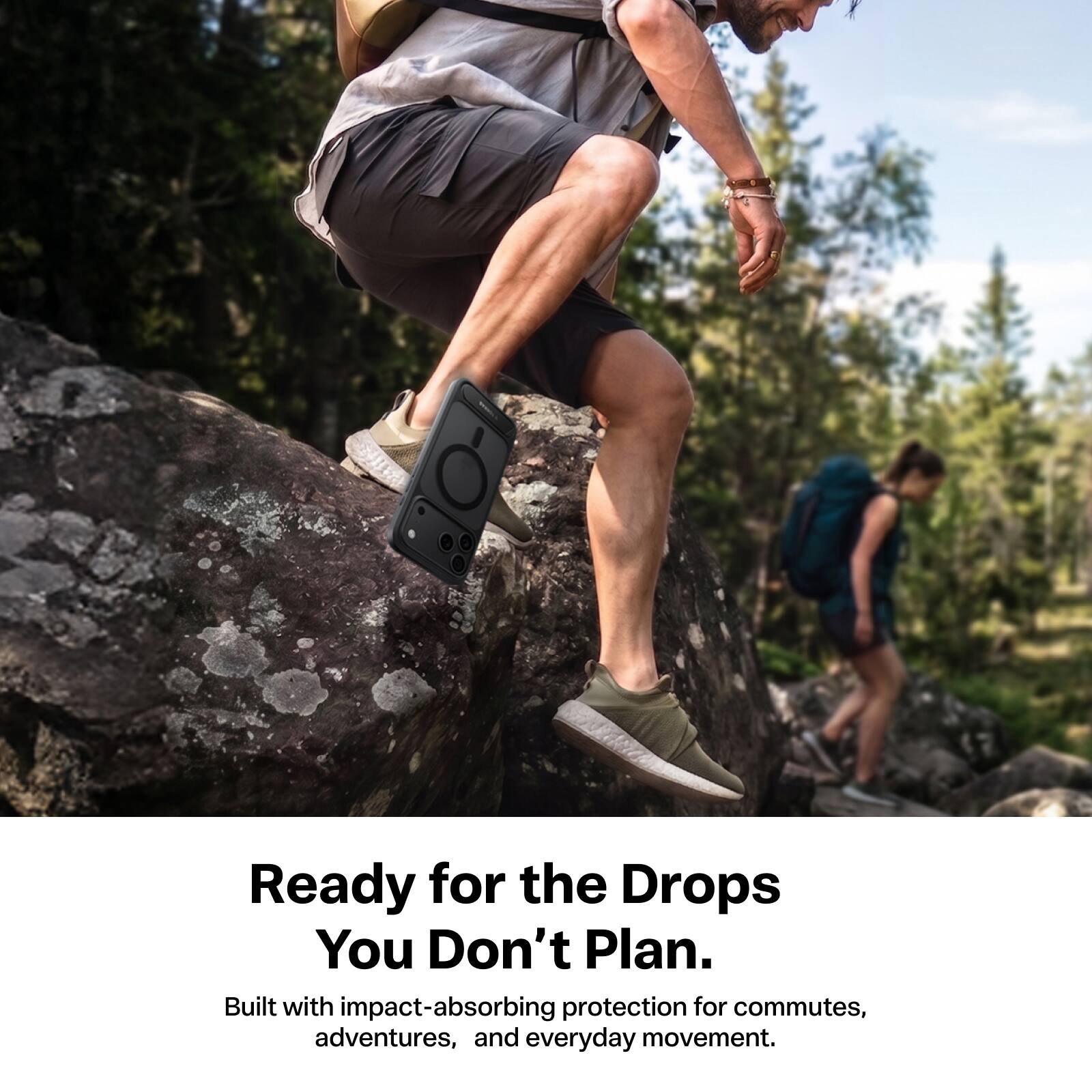 Ready for the Drops You Don't Plan.  
Built with impact-absorbing protection for commutes, adventures, and everyday movement.