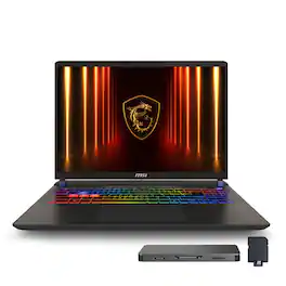 MSI - Vector 16" QHD 240Hz Gaming Laptop,AMD Ryzen 9 8940HX,RTX 5070Ti,32GB RAM,1TB SSD+1TB Dock Set,Win11 - Gray
