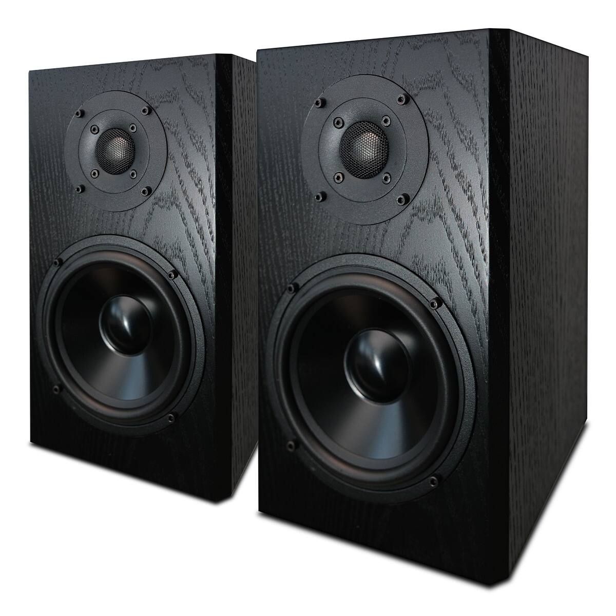 Front. KLH AUDIO - KLH Kendall 2B 2-Way Bookshelf Speakers - Pair (Black Oak) - Black Oak.