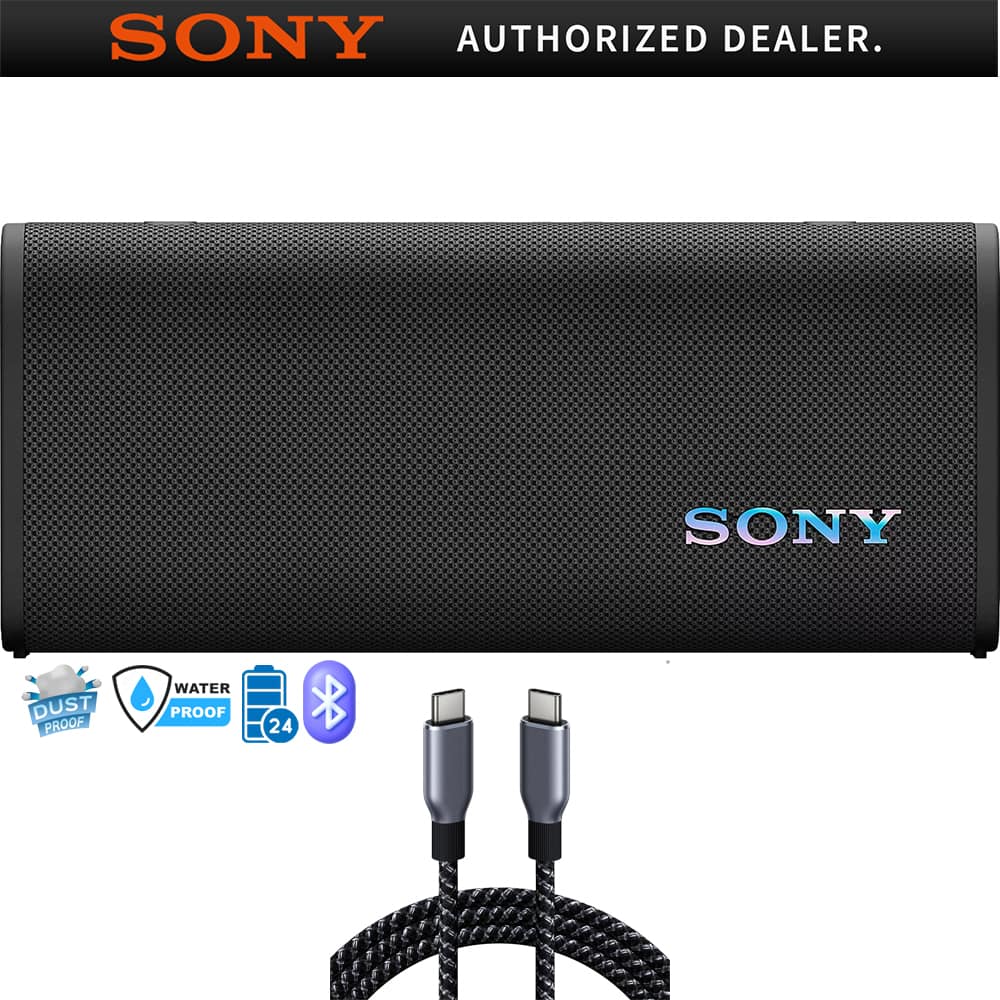Sony - ULT Field 3 Wireless Portable BT Speaker + 6 Ft Braided USB-C to USB-C Cable