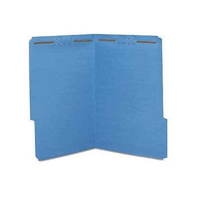 Front. Staples - Reinforced Classification Folder, 2" Expansion, Legal Size, Dark Blue, 50/Box  - Blue.