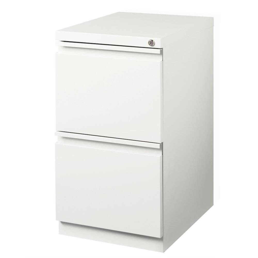 Alt View 1. Hirsh - Hirsh 20" Deep Mobile Pedestal File Cabinet 2 Drawer File-File, White - White.