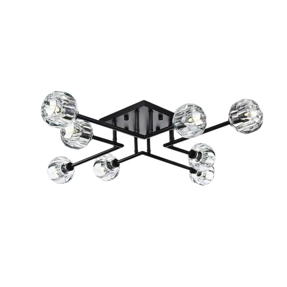 Elegant Lighting - Eren 31 inch Flush Mount - Black