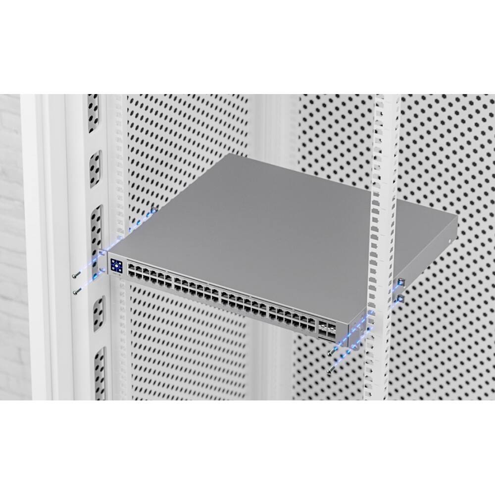 Alt View 3. Ubiquiti - Pro 48-Port Gigabit Managed PoE Network Switch USW-PRO-48-POE - Gray.