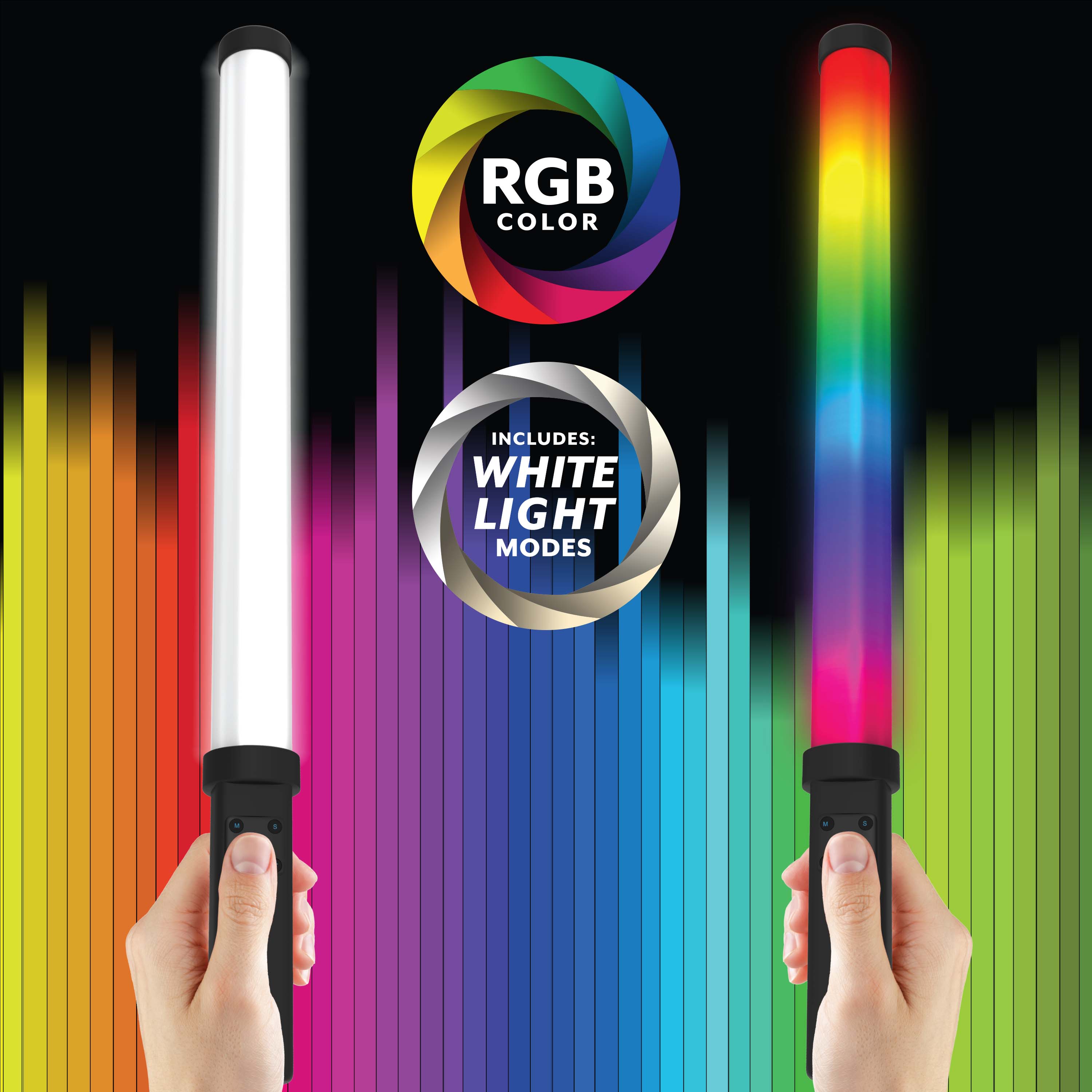 RGB COLOR  
INCLUDES: WHITE LIGHT MODES