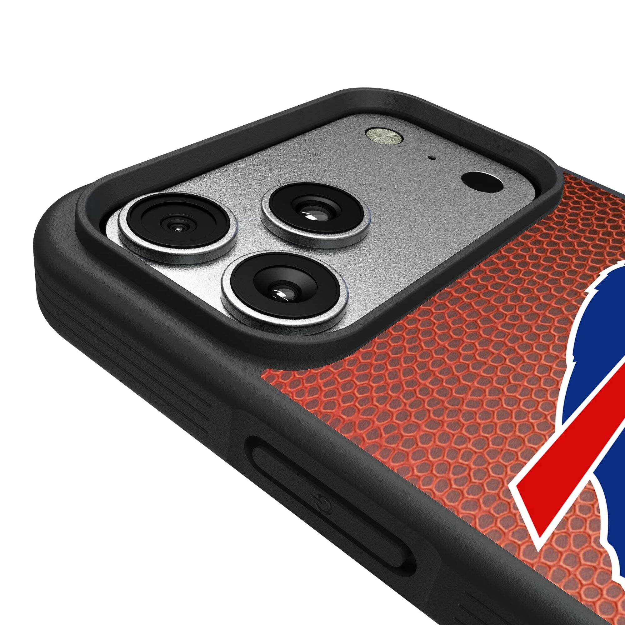 Alt View 2. Keyscaper - Buffalo Bills Bump Case with 8.2ft Drop Protection - 15 Pro - Multicolor.
