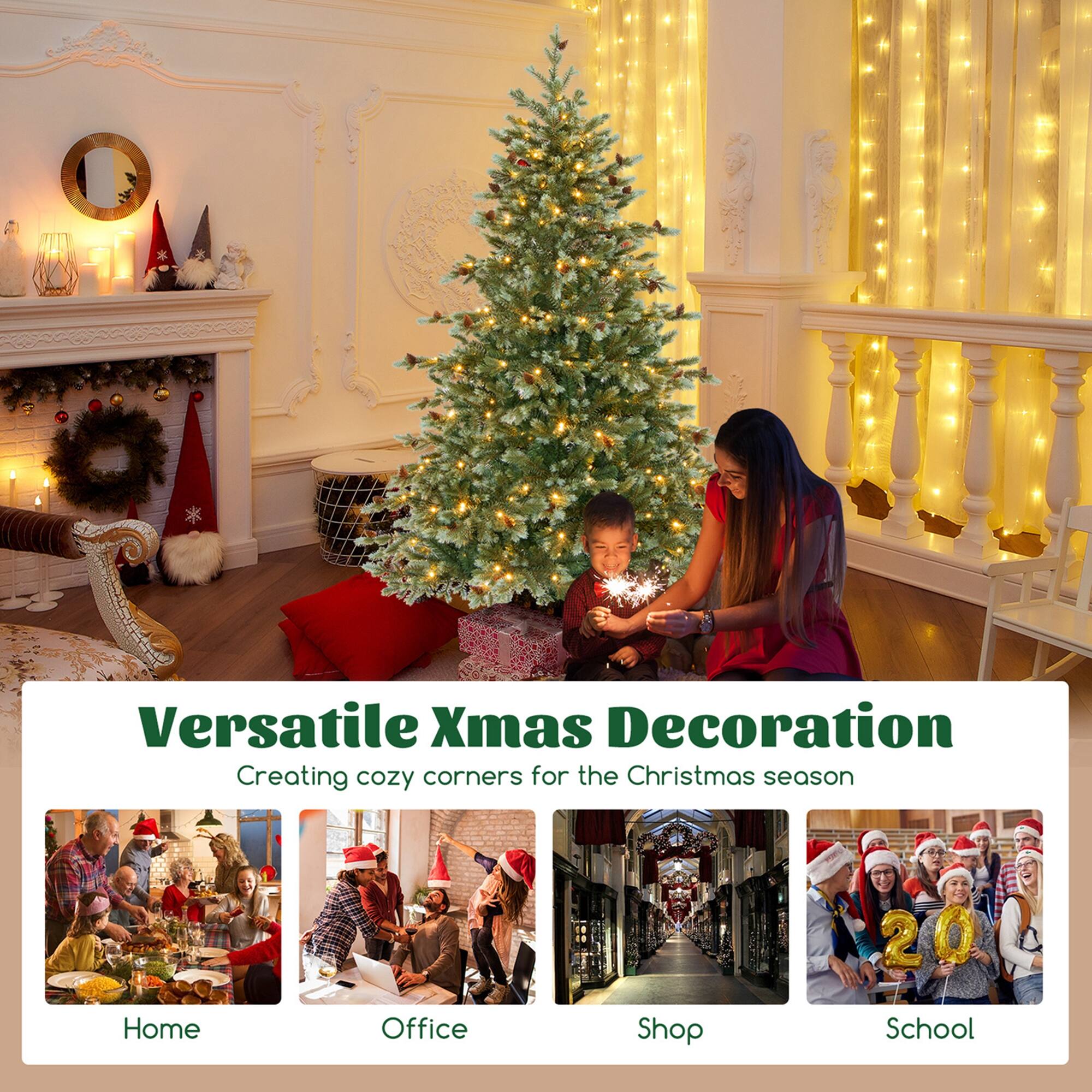 Versatile Xmas Decoration
Creating cozy corners for the Christmas season
Home
Office
Shop
School