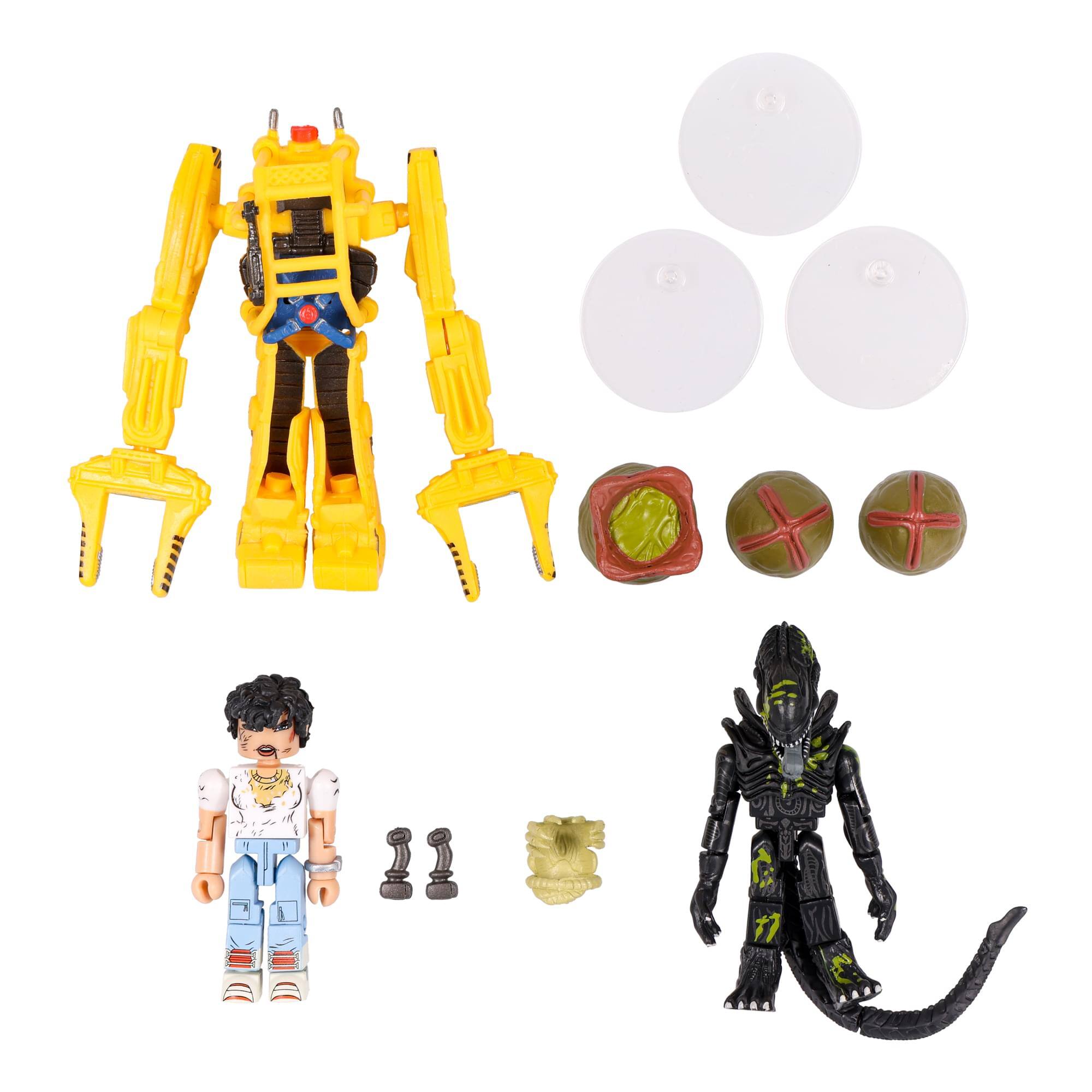 Alt View 3. Diamond Comic - Aliens Deluxe Power Loader with Ripley & Battle-Damaged Alien Warrior Minimates.