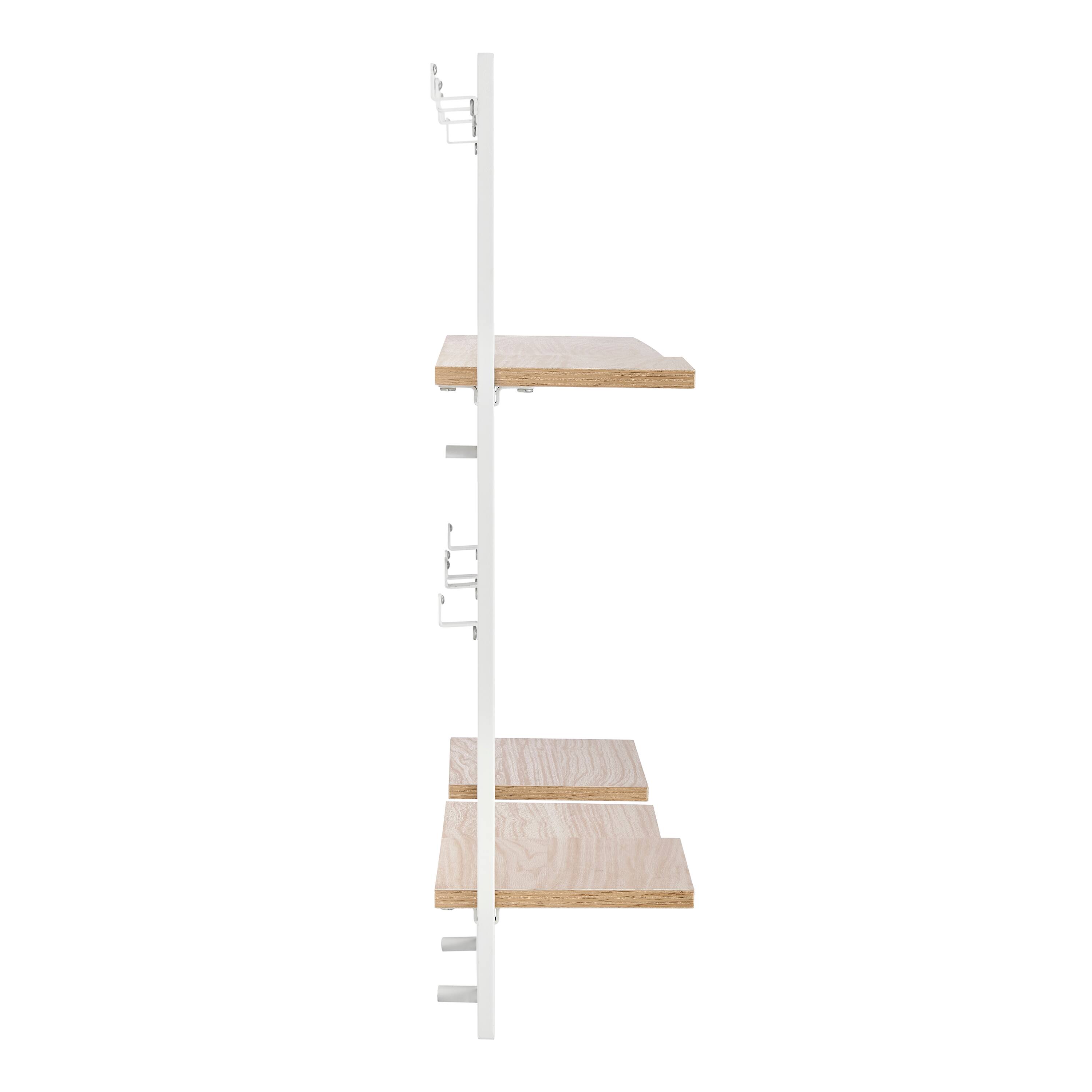 Alt View 10. Danya B - Framed 4-Piece Shelf Set - White Metal Frame and Maple MDF Shelves - White, Maple.