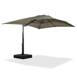 Mondawe - 10*13ft Large Patio Cantilever Umbrella Square with Base - Tan