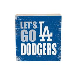 Evergreen Enterprises - Los Angeles Dodgers 6" Square Fan Chant Wood Block Shelf Sign - Multicolor
