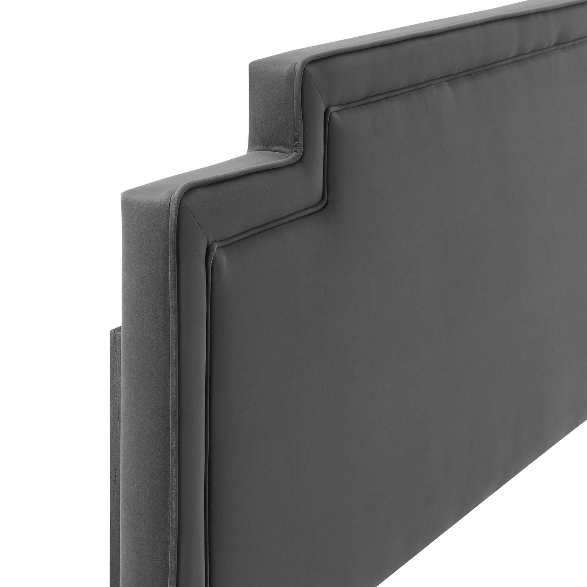 Alt View 1. Modway - Transfix Performance Velvet Full/Queen Headboard by Modway - Charcoal.