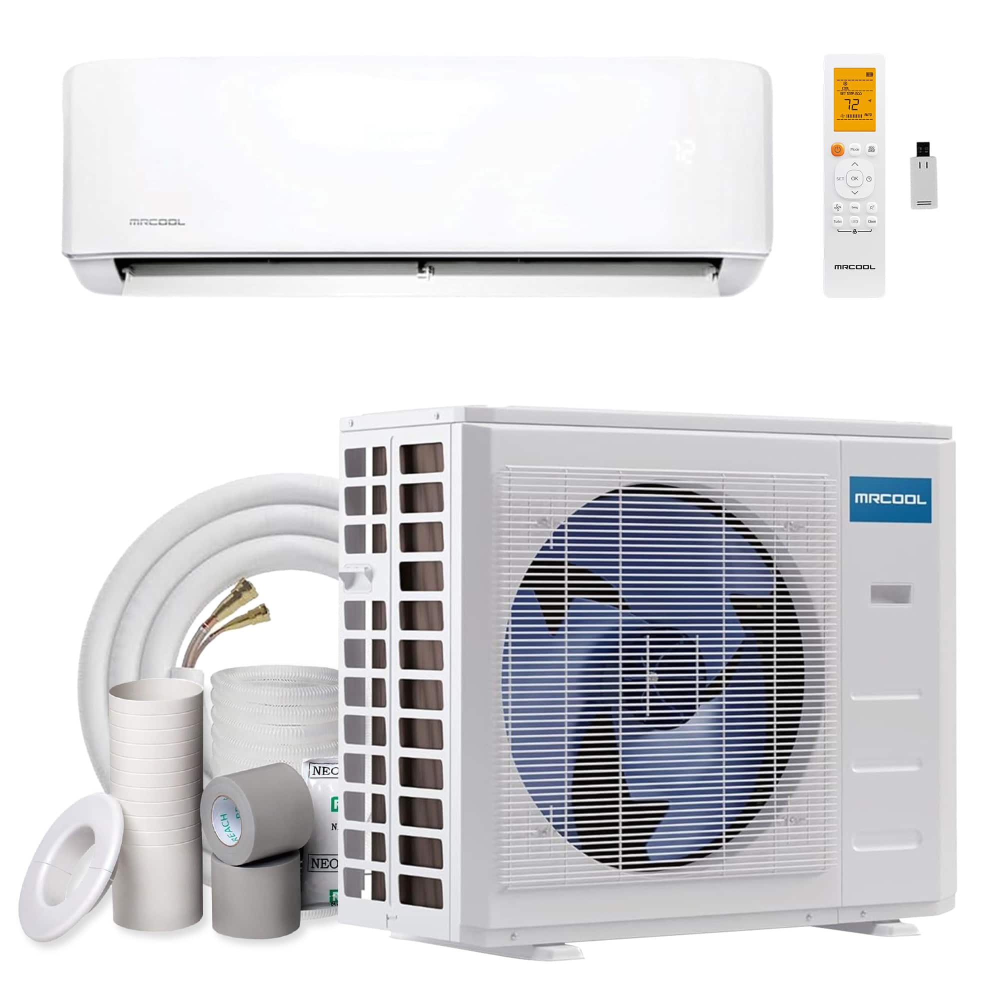 MRCOOL - 12,000 BTU DIY Ductless Mini-Split Smart WiFi Air Handler/Condenser 115V